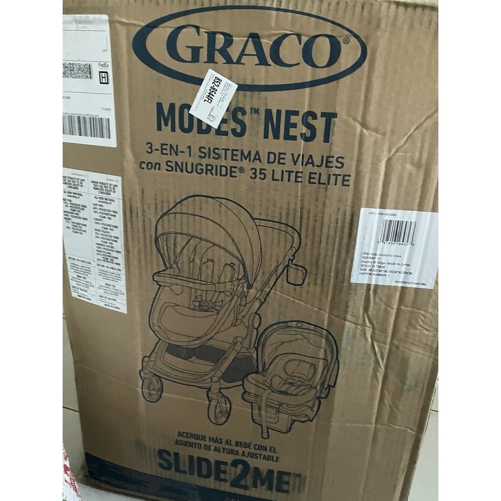 Graco Modes Nest 3-In-1 w/ Snugride 35 Lite Elite Slide New In Box Travel System